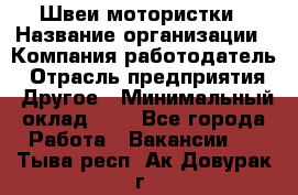 Швеи-мотористки › Название организации ­ Компания-работодатель › Отрасль предприятия ­ Другое › Минимальный оклад ­ 1 - Все города Работа » Вакансии   . Тыва респ.,Ак-Довурак г.